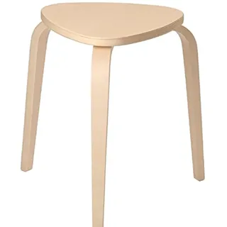 Ikea KYRRE-FROSTA Stapelhocker Holz-Hocker aus massivem Birkensperrholz-Sitzdurchmesser 35 cm-Sitzhöhe 45 cm-bis 100kg, Brown, 45 x 46 x 46 cm