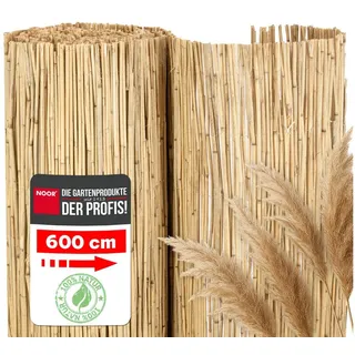 Noor Schilfrohrmatte ST.TROPEZ - Premium Sichtschutzmatte - Natur 1,2x6,0 m