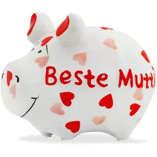 KCG Kleinschwein Keramik Sparschwein - Beste Mutti - ca. 12 cm x 9 cm