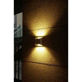 Lutec LED Außenwandleuchte Dodd Edelstahl Up- & Downlight