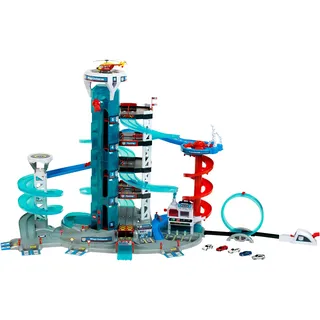 Theo Klein 2820 Bosch Car Service - Mega Universe, Parkhaus mit Licht und Sound, Aufzug, Looping und Spurwechselabfahrt, Inkl. Fahrzeuge, Für Kinder ab 3 Jahren