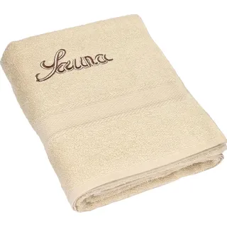 Betz Saunatuch Saunahandtuch Saunatücher France Größe 80x200 cm, 100% Baumwolle (Set, 1-St), extra groß und saugfähig beige