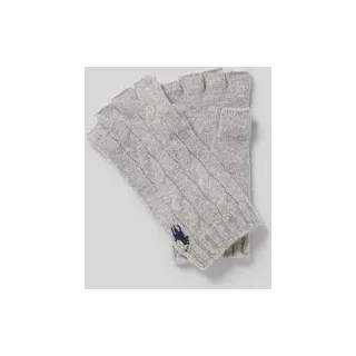 Fingerlose Handschuhe aus Woll-Kaschmir-Mix, Mittelgrau, 1