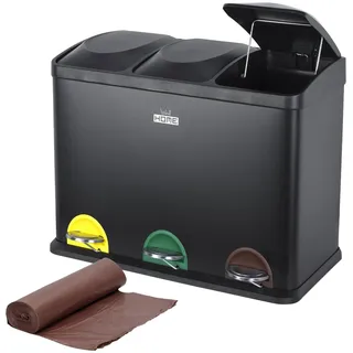 well home mobiliario & decoración Recyclingeimer 45 l Schwarz