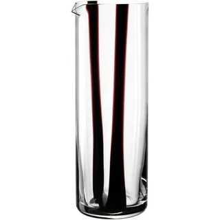 LEONARDO HOME BANDA NERA Krug • 1 Stück • Vielseitiger Krug • handgefertigtes Glas • ideal für Wasser und Saft • mit Ausgießer • stilvoller Tischkrug • modernes Design • Höhe 25 cm • schwarz • 055292