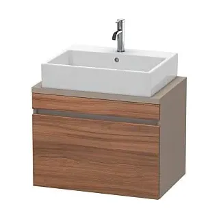 Duravit DuraStyle Waschtisch-Unterschrank DS530107943 70 x 47,8 cm, nussbaum natur/basalt matt, für Konsole, 1 Auszug