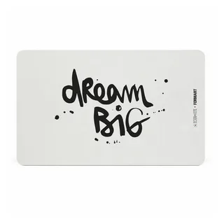 ppd Dream Big Frühstücksbrettchen Kunststoff 1 14,3 x 23,3 cm Schwarz/Weiß