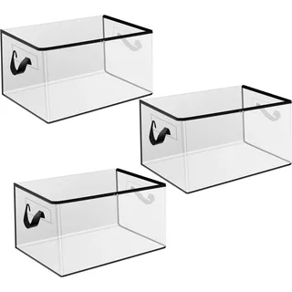 3 Aufbewahrungstaschen, 60 l Aufbewahrungstaschen, verschleißfest, transparent, wasserdicht, Kleideraufbewahrung, Organizer, Schrank-Organizer mit Griffen und Reißverschluss für Bettwäsche, Kleidung