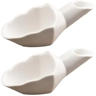 Uxsjakjsd 2PCS Kaffeemesslöffel Kaffeelöffel Kaffeelöffel Dosierbecher Keramik Kaffeelöffel für Kaffee Tee Zucker Mehl A