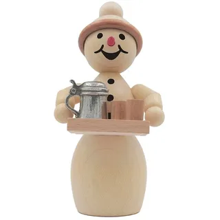 Drechslerei Volkmar Wagner Schneemann 9 cm mehrfarbig