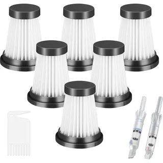 kiimsin 6 HEPA-Filter für Moosoo K12 Pro K13 Akku-Staubsauger, für Geniu-Invictus One K13 Pro Handstaubsauger Filter Zubehör
