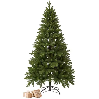 VIVANNO Künstlicher Weihnachtsbaum 270 cm - Premium Nordmanntanne | 100 % Spritzguss PE, 3261 Tannenspitzen, 88 biegsame Zweige, Klapp-System, inkl. Ständer