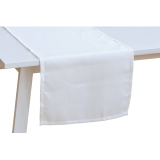 pichler Tischläufer Panama 50 x 150 cm Polyester Weiß