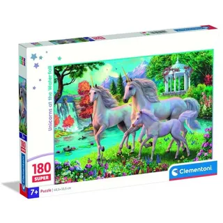 CLEMENTONI Puzzle Unicorns at the Waterfall Clementoni 180-teilig,