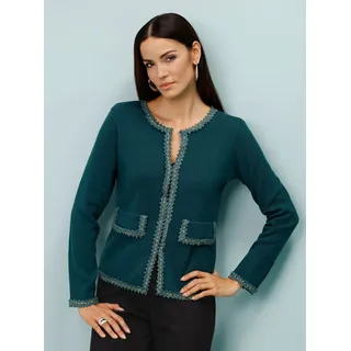 CREATION L Strickjacke in Petrol 50