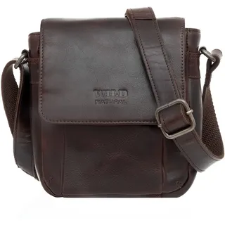 Kleine Herren Ledertasche Wild Naturbraun