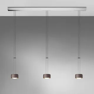 Oligo Grace 3-flg. LED 60 cm rund braun Aluminium