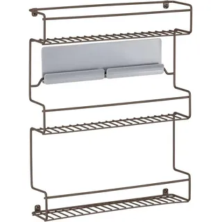 mDesign Aufbewahrungssystem mDesign Gewürzregal Küchenregal Gewürzständer Organizer Metall Bronz