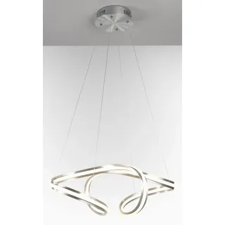 casa NOVA Pendelleuchte casa NOVA Pendelleuchte ENNI LBH 68x48x150 cm silber Hängelampe, Warmweiß silberfarben