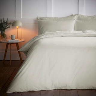 Bianca TencelTM Lyocell Bettbezug-Set mit Kissenbezügen, Fadenzahl 200, für Super-Kingsize-Betten, temperaturregulierend, Natur