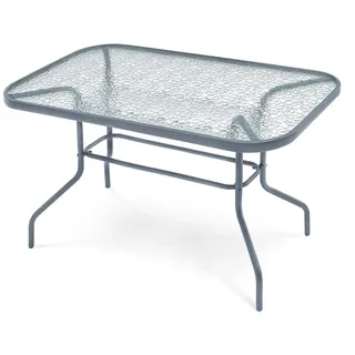Gartentisch Glas Alu Aluminium Esstisch Glastisch Tisch Garten 70x120x70