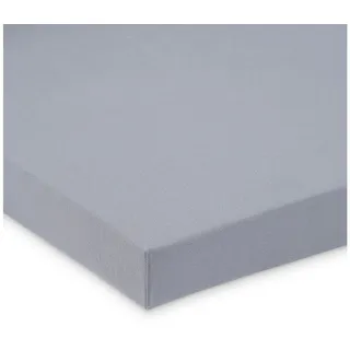 FabiMax Spannbettlaken 80x40 cm (Oval) für Stubenwagen Matratze, Jersey, 100% Baumwolle grau