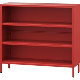 Jan Nowak Bücherregal 100 x 90 x 35 cm Rot