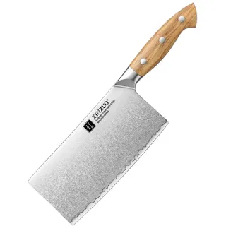 XinZuo - Chinesisches Hackmesser – X02O Pin Serie - 18 cm - hergestellt aus 3-lagigem Verbundstahl