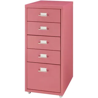 [en.casa] Kökar Schubladenschrank 69 x 28 x 41 cm Wassermelonenrot