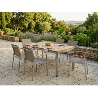 Zebra Gartenmöbel-Set Naxos-Zix aus Tisch recyceltem Teakholz