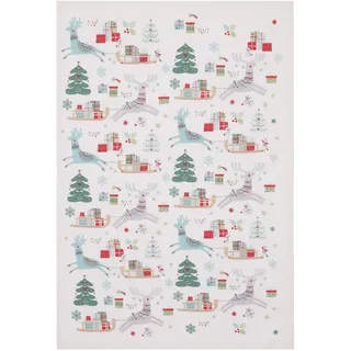 Kracht 3er Pack Halbleinen Geschirrtücher God Jul 50x70 cm