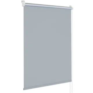 Rapid Teck® Klemm Thermo Verdunkelungsrollo 45cm x 150cm grau Verdunklungsrollo Seitenzug Klemmrollo + Kindersicherung