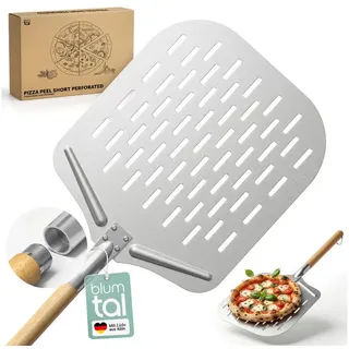 Blumtal Pizzaschieber Pizzaschaufel mit großer Fläche und abnehmbaren Griff, 30,5cm x 30,5cm silberfarben 34.5 cm