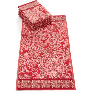 Bassetti MONREALE Duschtuch aus 100% Baumwolle in der Farbe Rot R1, Maße: 70x140 cm - 9322132