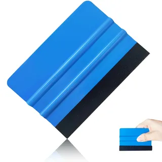 Rakel mit Filzkante, Rakel für Folie, Verkleberakel, Blau Plastik Rakel Filzrakel, Hochwertige Folienrakel(Blau)