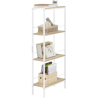 Woltu Standregal 50 x 110 x 20 cm Beige/Weiß