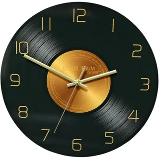 Mokolife Glas Modern Wanduhr Lautlos ohne Tickgeräusche Geräuschlos Hängeuhr Küchenuhr 30x30 cm 12 Zoll für Wohnzimmer, Schlafzimmer und Büro Deroration