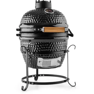 Klarstein - Princesize Kamado-grill Keramikgrill Edelstahl-grillrost Smoker Bbq Schwarz