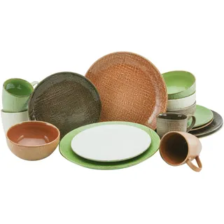 CreaTable Canvas Mediterran Kombiservice 16-tlg. mehrfarbig