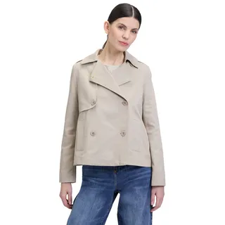 Cartoon Kurztrench mit Taschen in Taupe | Gr.: 38