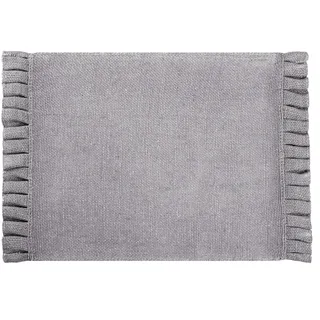 Eurofirany Platzset Untersetzer Telleruntersetzer Platzmatten Tischset Platzdecken Platzdekchen für 6 Personen 6 teilig Tisch Unterlage Rechteckig, Silber, 30x45cm