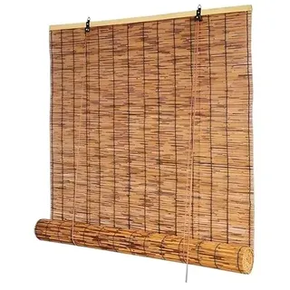 Bambusrollo Wetterfest Aussen Retro Schilf Vorhang Sonnenschutz Sichtschutz Rollo Mit Lifter Bambus Rollo 80 90 100 120 140cm Breit Fenster Sonnenschutz Rollo Bambus Jalousine Für Balkon