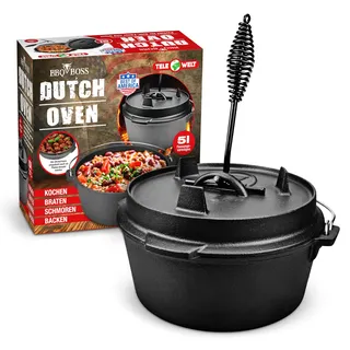 bbqboss Dutch Oven 5 L Gusseisen schwarz
