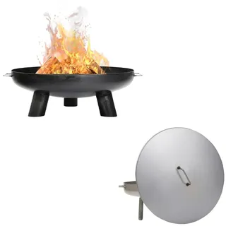 Czaja® Feuerschale mit Deckel 80 cm Coburg | Feuerschale für den Garten mit Deckel | Feuerstelle mit Abdeckung