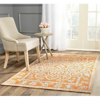 SAFAVIEH Traditionell Teppich für Wohnzimmer, Esszimmer, Schlafzimmer - Stonewash Collection, Kurzer Flor, Kupfer, 122 X 183 cm