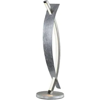 Lucande Tischlampe/Tischleuchte dimmbar, Nachttischlampe Silber 1x 10W gesamt Designerleuchte Wohnzimmer Schlafzimmer