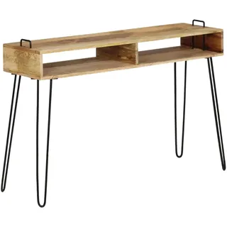 vidaXL Konsolentisch Mangoholz Massiv 115 x 35 x 76 cm braun
