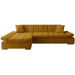 Mirjan24 Ecksofa Malwi Cord 2-Sitzer Braun