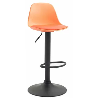 deluke Barhocker LUNOR 39 x 43 x 82 cm Orange/Schwarz