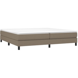 Bettgestell Taupe Boxspringbett Taupe 200x200 cm Stoff